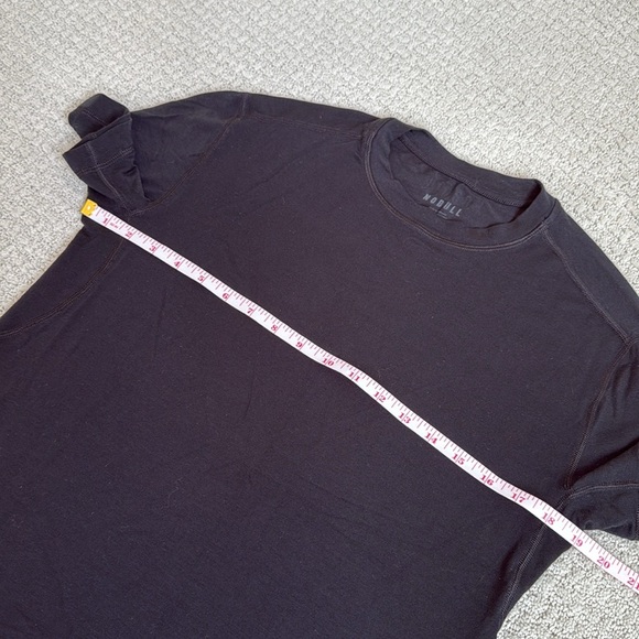 Nobull Blended Merino Wool Black Short Sleeve T Shirt - Picture 7 of 9